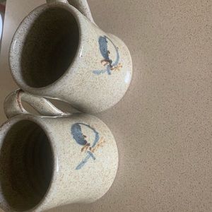 Two Matching Bird Mugs